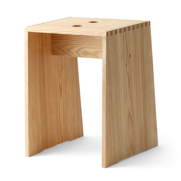 GAKUNAN/タモ無垢材のスツール -木の質感が生きたシンプルなスツール