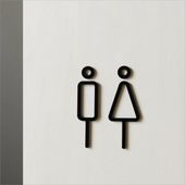 MOHEIM/RESTROOM SIGN 2pcs acryl