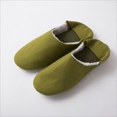 ABE HOME SHOES/帆布のバブーシュ ボア M