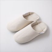 ABE HOME SHOES/帆布のバブーシュ ボア M