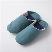 ABE HOME SHOES/帆布のバブーシュ ボア M