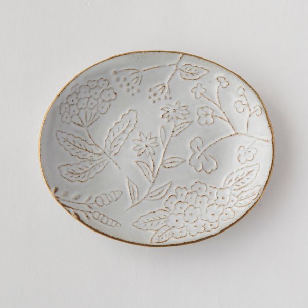 sen/bouquet（ブーケ）小皿 -アジサイやスミレが描かれた小さな器