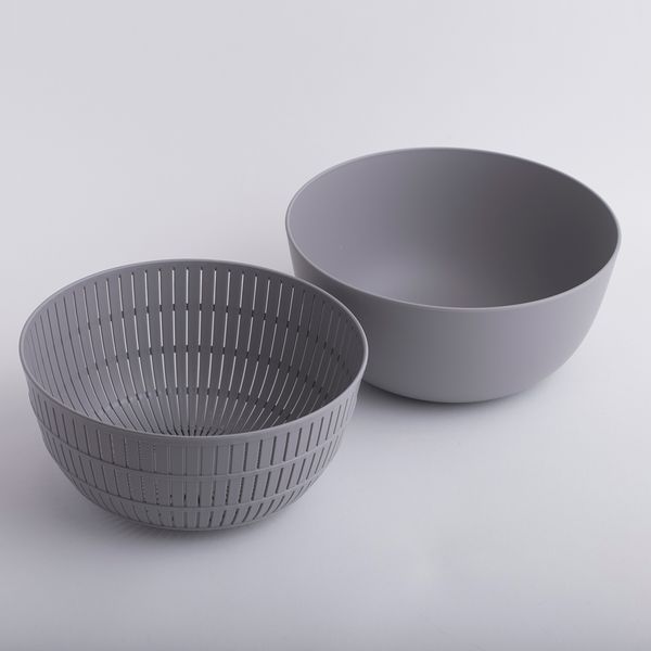 Like-it/米とぎにも使えるザルとボウル 深型 -「研ぐ道具」でご飯が