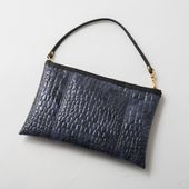 KURMI/2way フラットポーチ croco