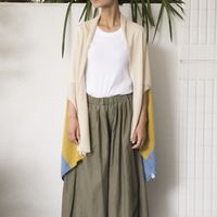 スリートーン/ライトベージュ×マスタード×ライトブルー