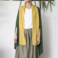 ツートーン/グリーン×マスタード