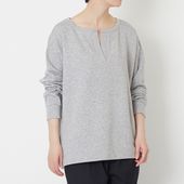 DRESS HERSELF/プルオーバーウォームシルク キーネック