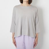 五泉ニットのプルオーバー シルクコットンクルーネック