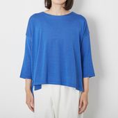 五泉ニットのプルオーバー シルクコットンクルーネック