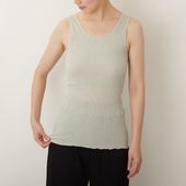 me./スーピマコットンリブ パッド付タンクトップ