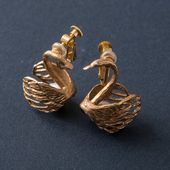 sasakihitomi/スワンのピアス/イヤリング