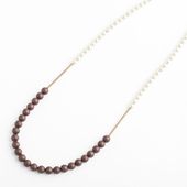 STELLA CIFFON/カラーパールロングネックレス