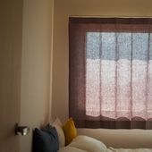 LINEN & BASIC/リネンカーテン W120×H105cm 2枚組