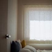 LINEN & BASIC/リネンカーテン W120×H135cm 2枚組