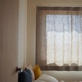 LINEN & BASIC/リネンカーテン W120×H135cm 2枚組