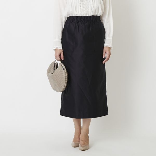 nicholson＆nicholson/ピアノサテンスカート -パンツ感覚で穿ける、美
