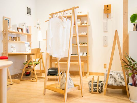 cosine/ドレスラック 小 メープル -スモール空間に最適な木製ハンガー