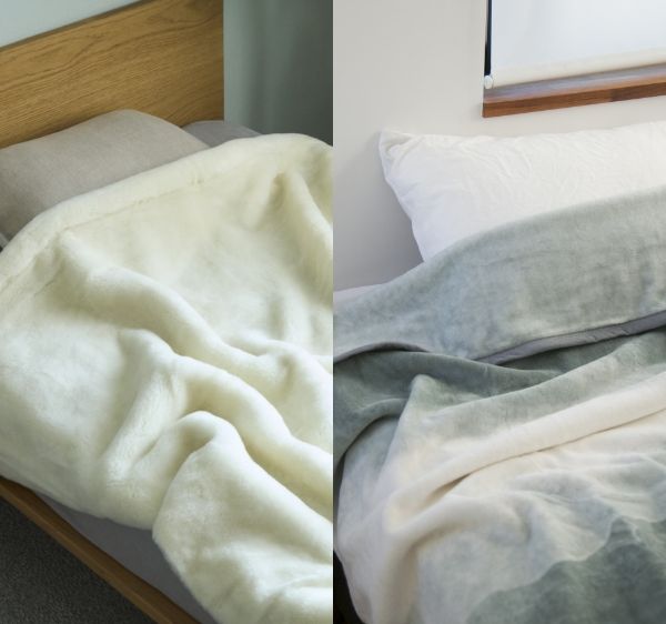 メリノン/ひつじ掛毛布 セミダブル -ふわふわであたたかいメリノウール